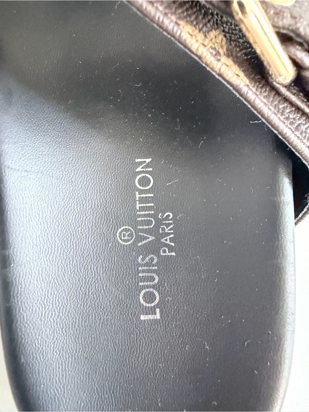Louis Vuitton Brown Monogram Double-Strap Slide Sandals size 7 - Picture 4 of 7